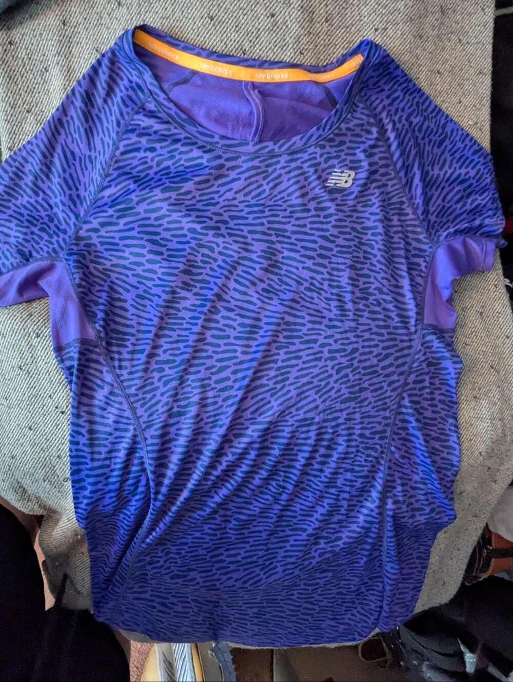 Purple Leopard Print New Balance Cooling Running Shirt